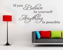 Believe in Yourself Quotes Wall Decal Motivational Vinyl Art Stickers